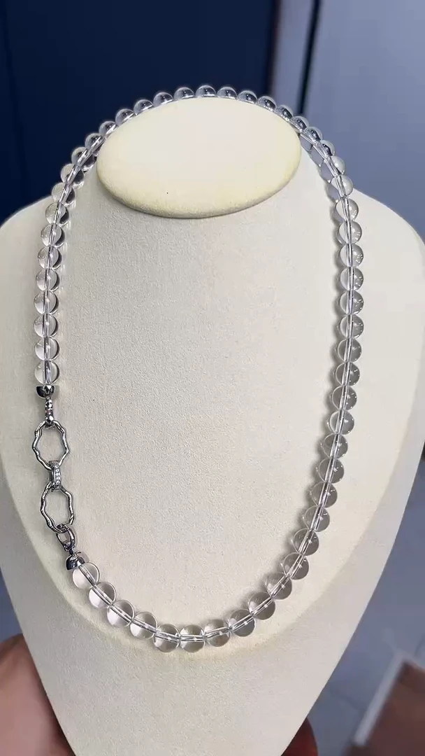 合金项链水晶东方既白冰透白水晶项链