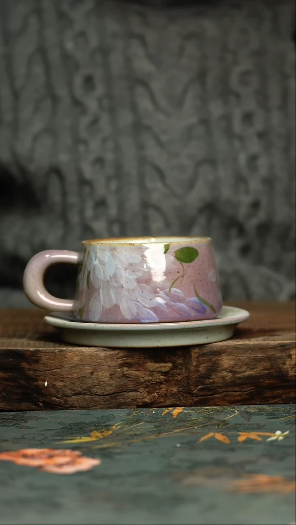 【闪购商品】杯杯釉下彩手工手绘同款陶器