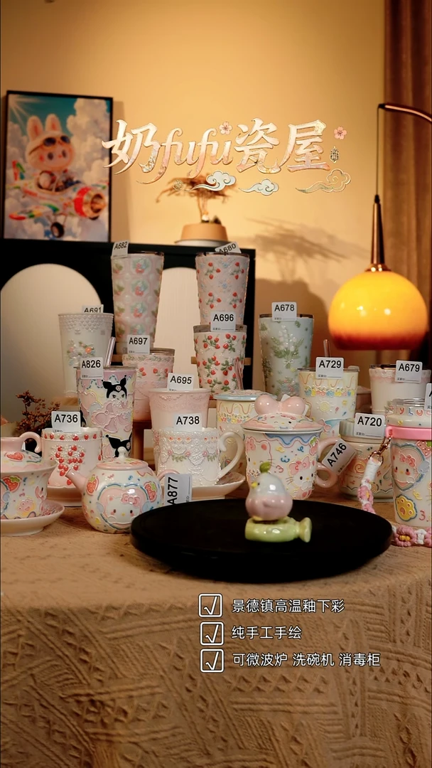 景德镇高温釉下彩立体釉创意瓷