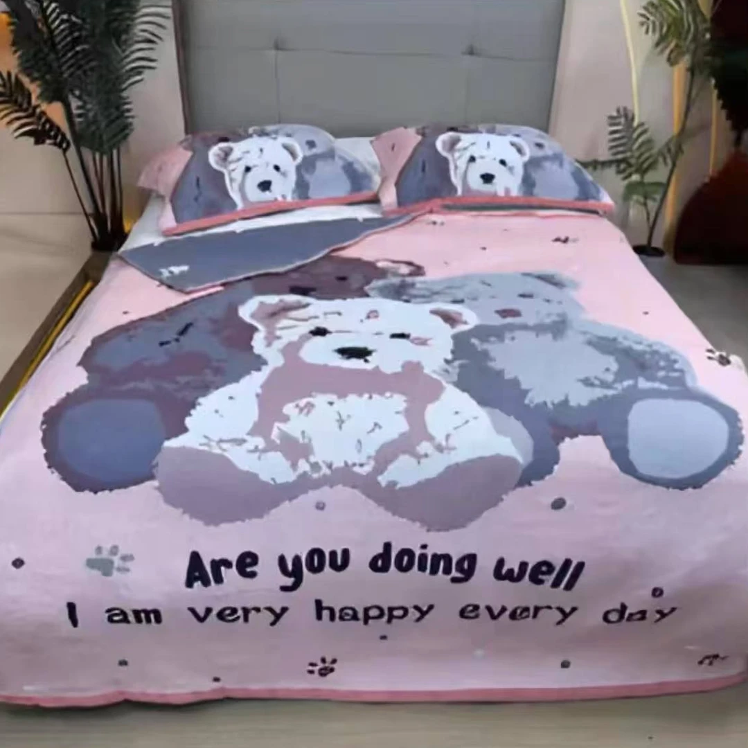 【三只熊】150*200纯棉多层纱布盖毯