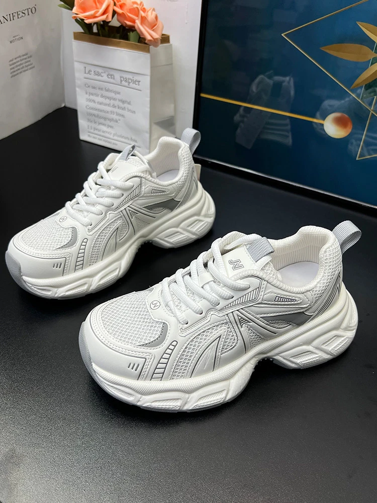 主播力推！夏款透气透网4cm底秀气显瘦老爹鞋T10-797