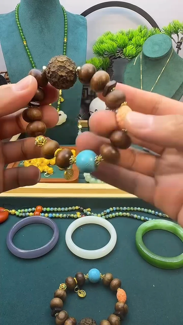 玛瑙/玉髓手链14K金镶嵌QL22