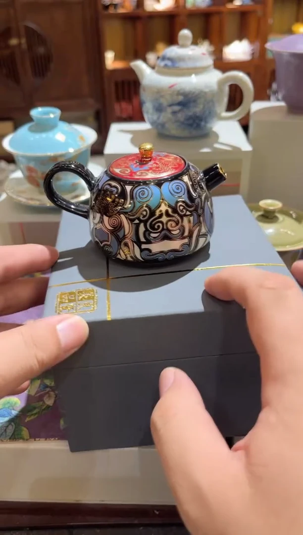红顶金银错单壶茶具茶具