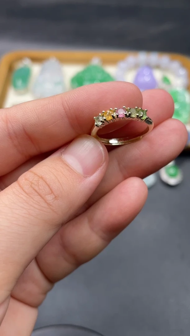 【闪购商品】碧玺戒指银S925镶嵌12..........