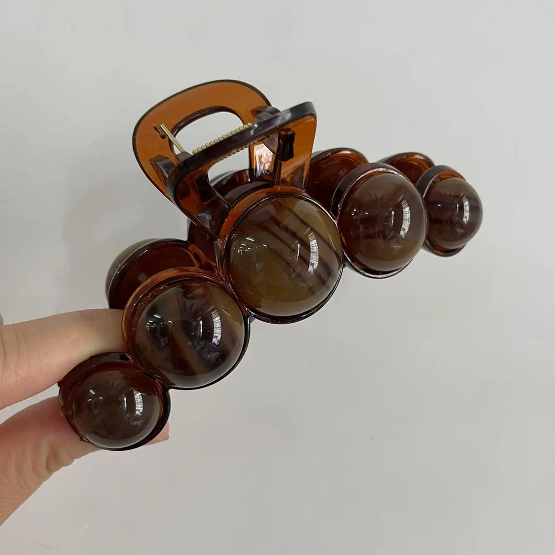 高级感珠珠头发抓夹早秋大号鲨鱼夹女2025新款后脑勺夹子发夹发饰