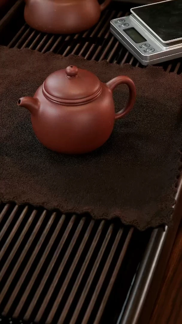【闪购商品】紫泥茶壶正元底款精工半手匏尊壶
