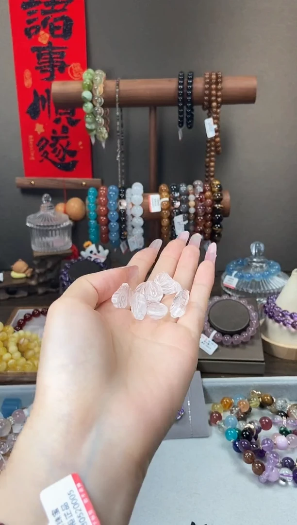 水晶手链未镶嵌白水晶翅膀 一对