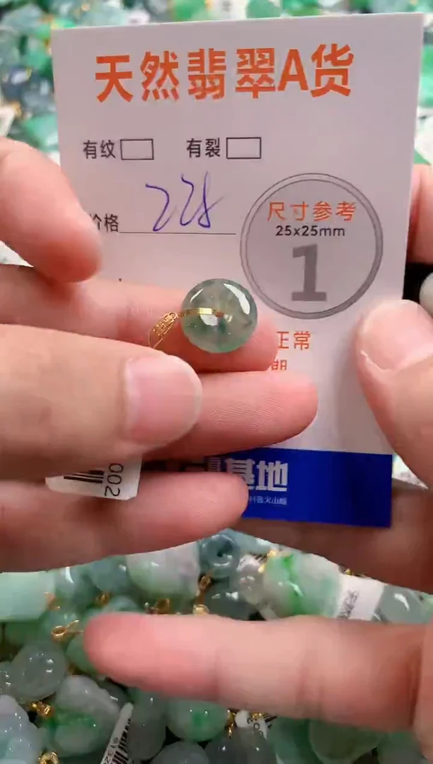颈饰18K金镶嵌翡翠0298555839