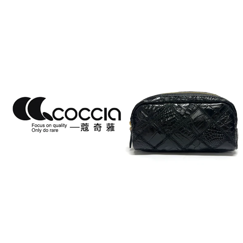 「高定女包」蔻奇蕥COCCIA 定制女士鳄鱼女包 EE2065 菱格纹工艺