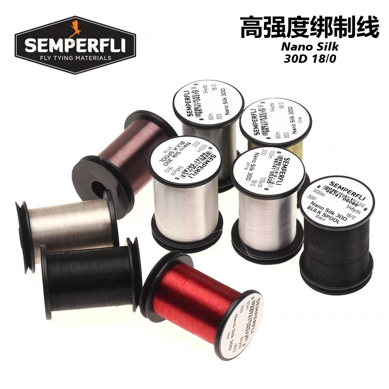 Semper fli 30D/50D超强绑制线NANO silk Ultra30D 18/0绑制线