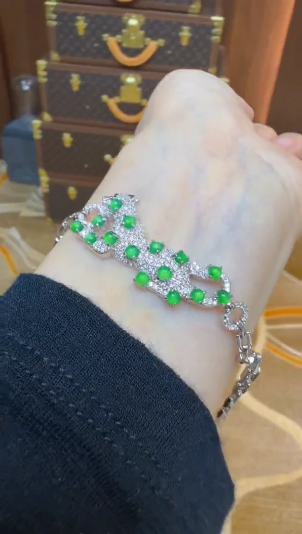 银S925镶嵌手链翡翠多样性团购发一件