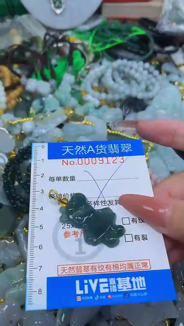颈饰未镶嵌翡翠净货挂件-9123
