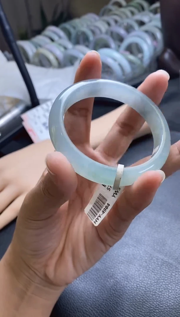 未镶嵌手镯翡翠正圈57圈口，38