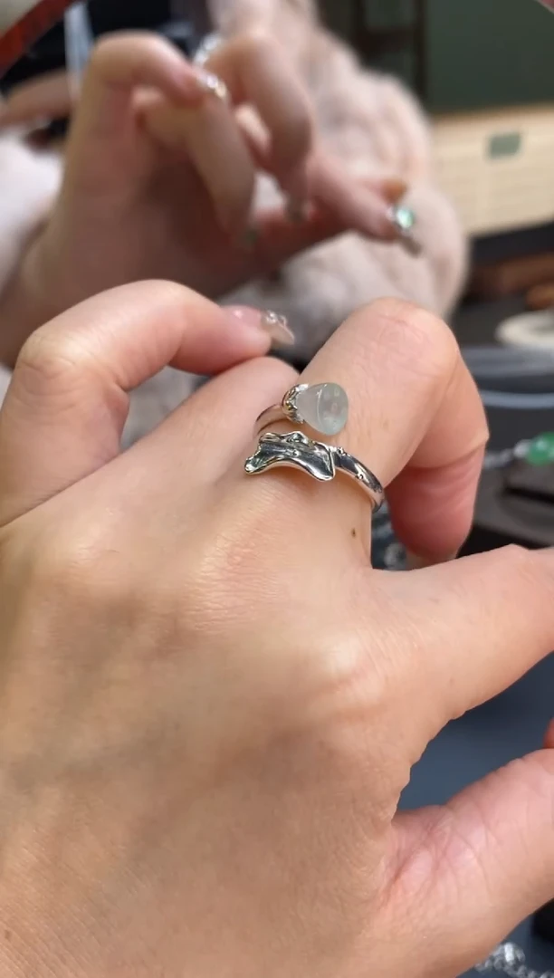 颈饰银S925镶嵌翡翠净货18470