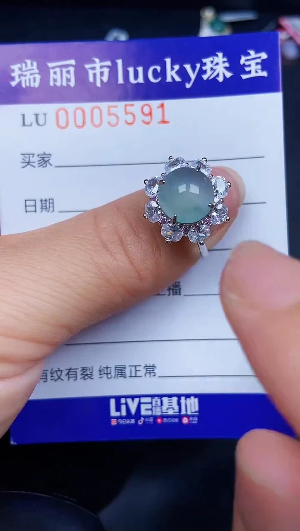 翡翠银S925镶嵌颈饰5591