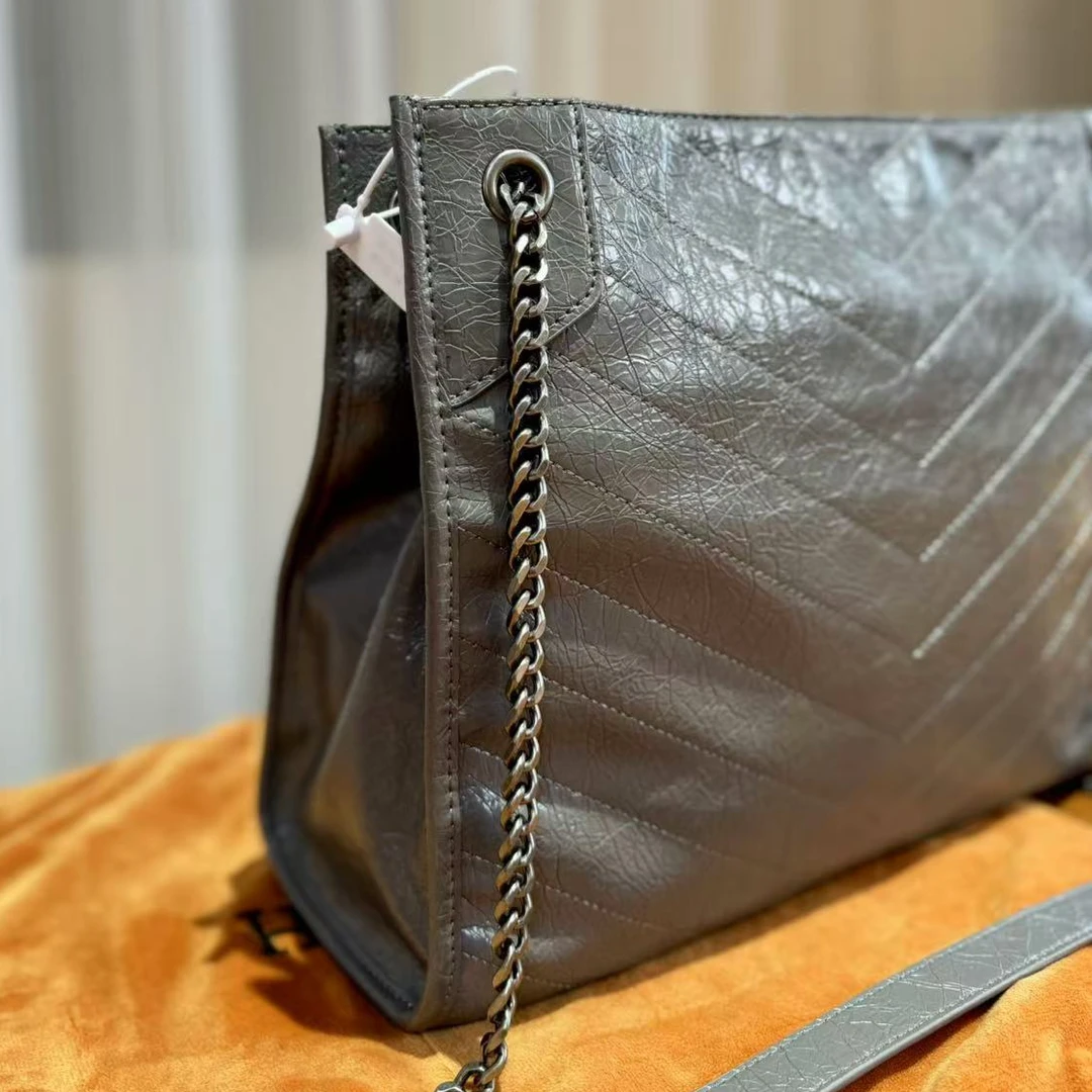 HIRMRIS手工真皮包YD362  大爆裂灰阳