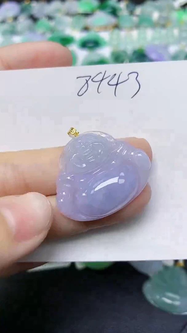 翡翠18K金镶嵌颈饰 天然缅甸翡翠A货