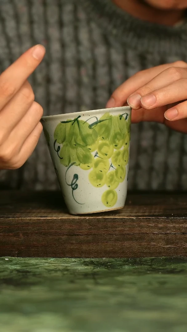 陶瓷青诗集手工手绘瓷器