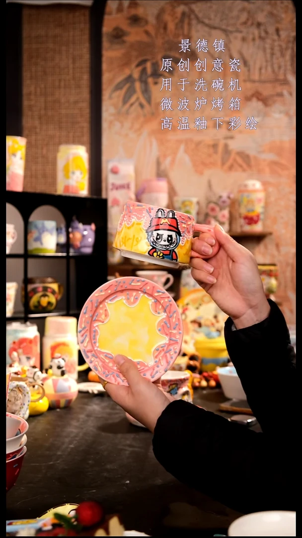 摆件陶旺的可以陶瓷手工手绘设计师款