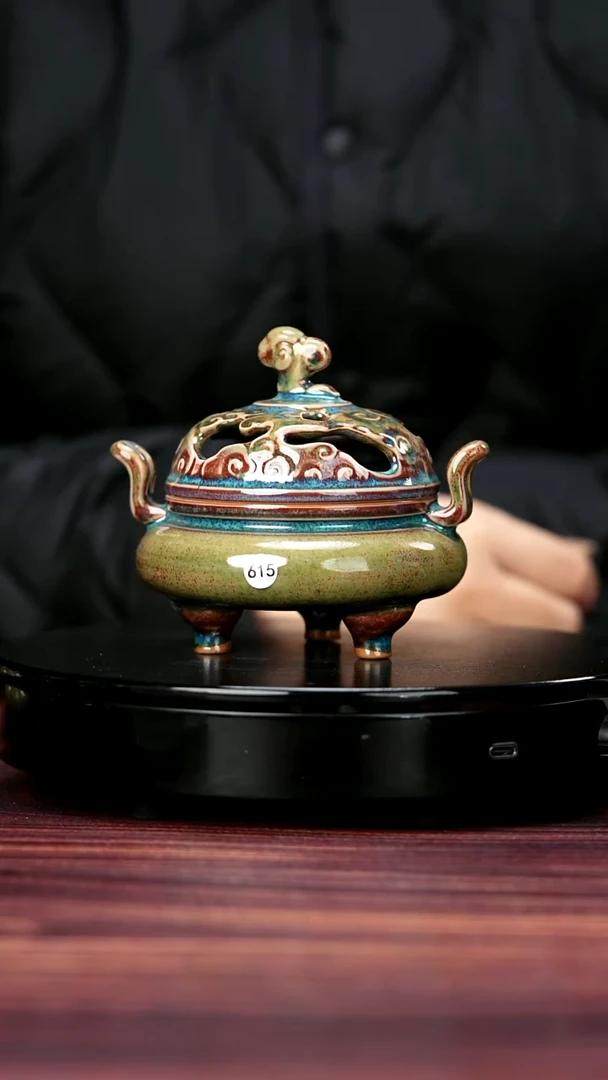 其他615#李盼龙一级品与原矿钧瓷祥云香炉