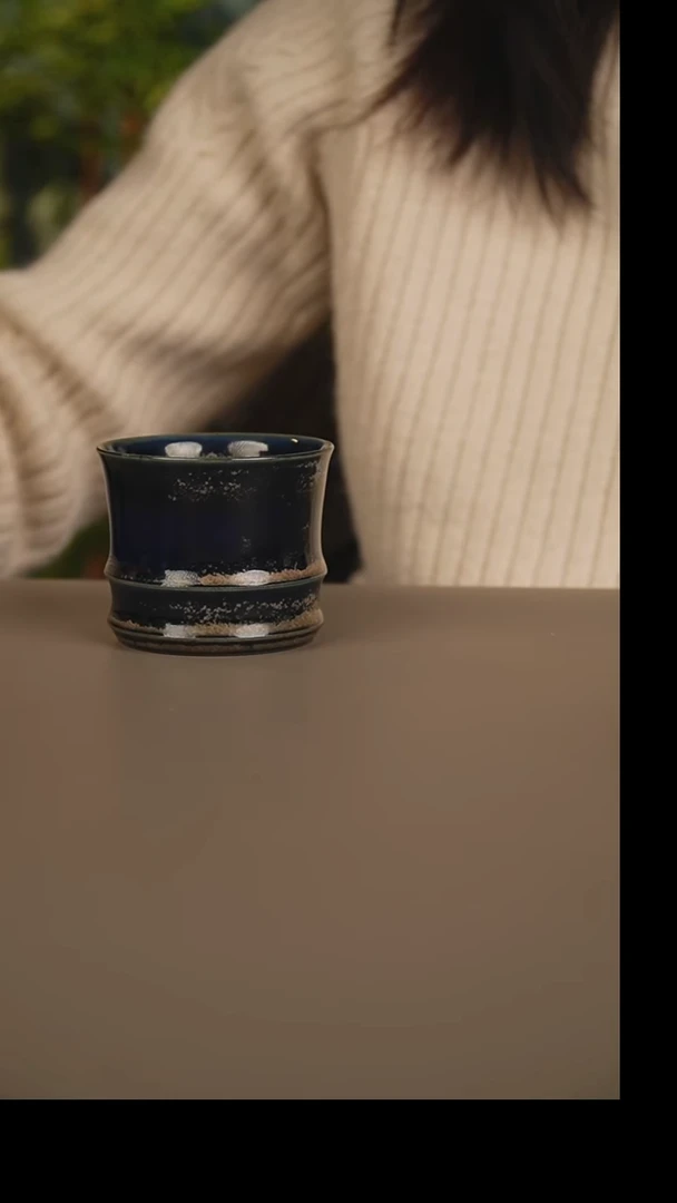 杯钧瓷竹节杯