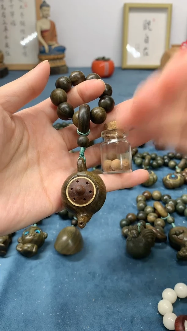 【闪购商品】维腊木（绿檀）把件把把壶香囊 送1瓶香丸