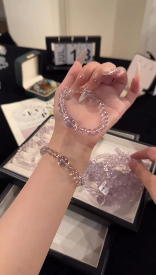 水晶手串合金紫水晶x2041