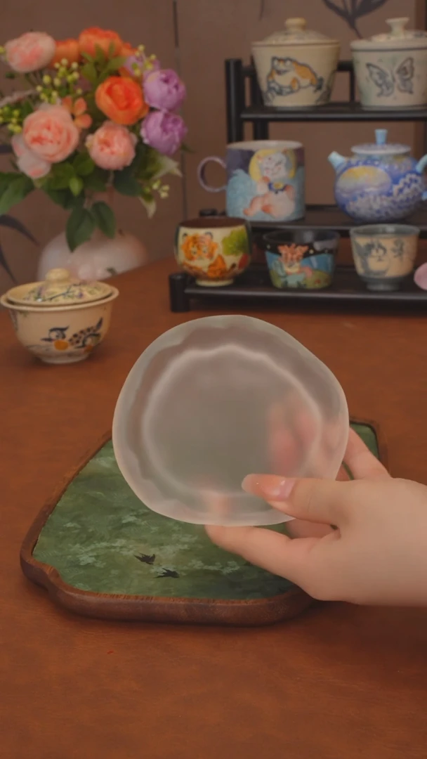 直播间福利 白琉璃杯垫