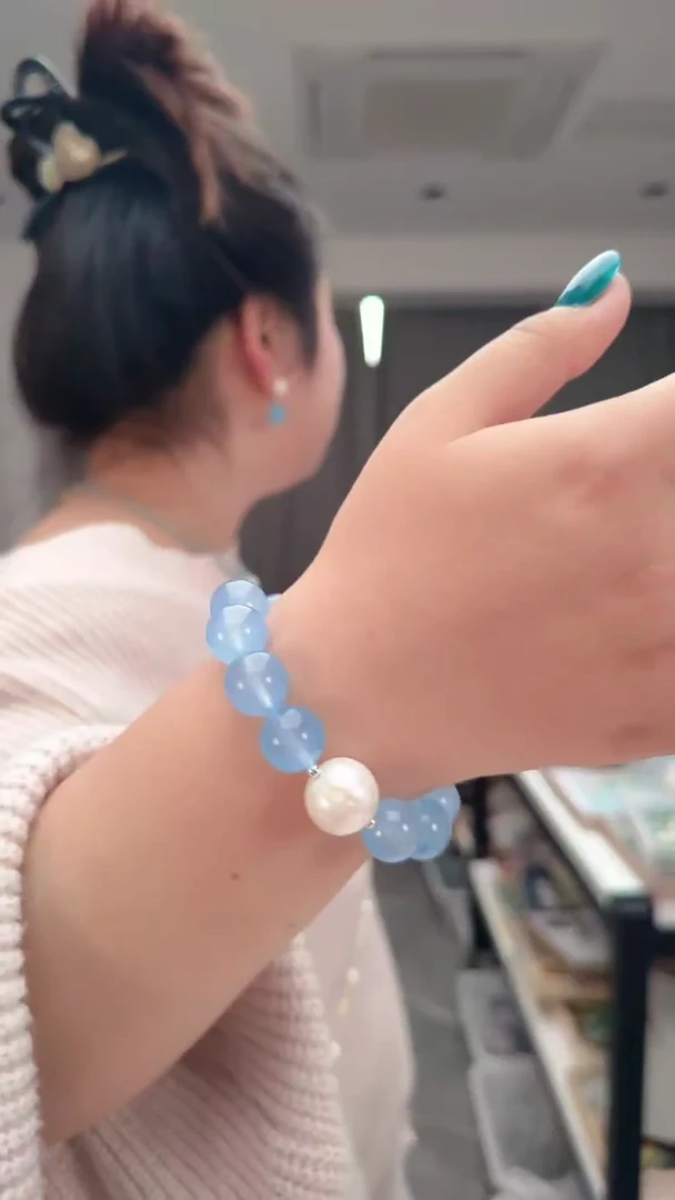 颈饰未镶嵌淡水珍珠2105单株蓝手链