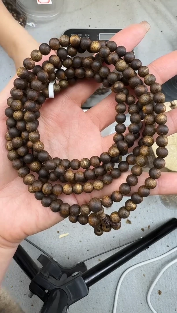 沉香手串0618张勺子圆珠多圈多样性发一