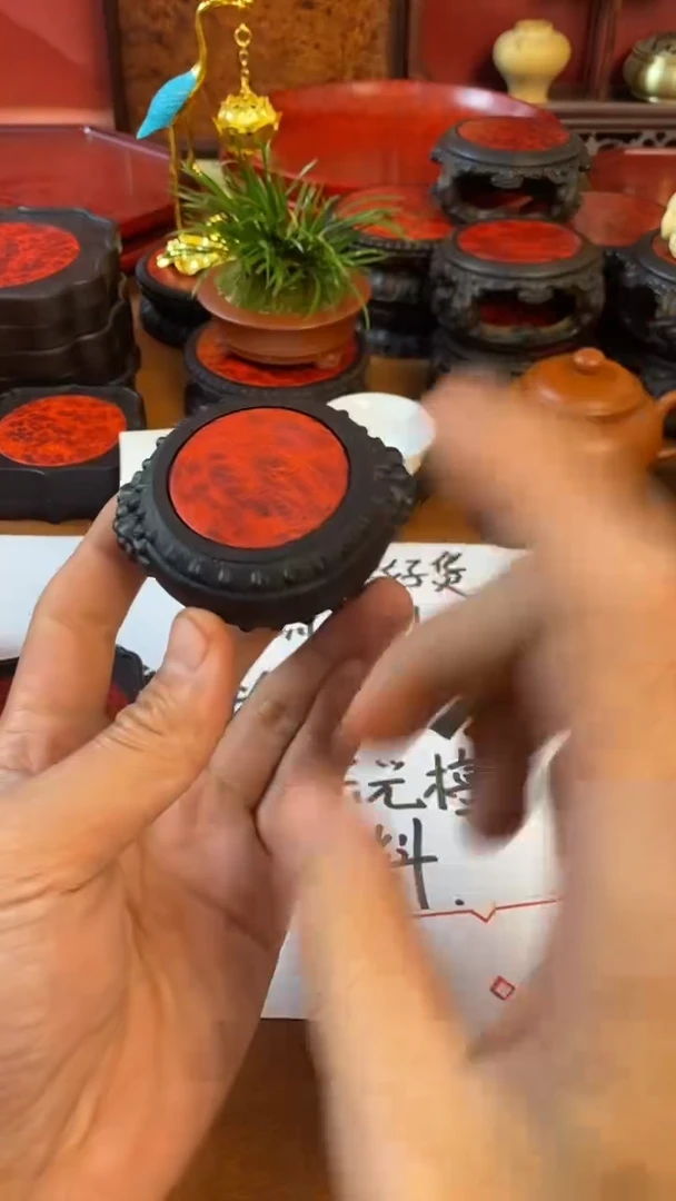 【闪购商品】东非黑黄檀（紫光檀）木艺貔貅盖置  用户9527