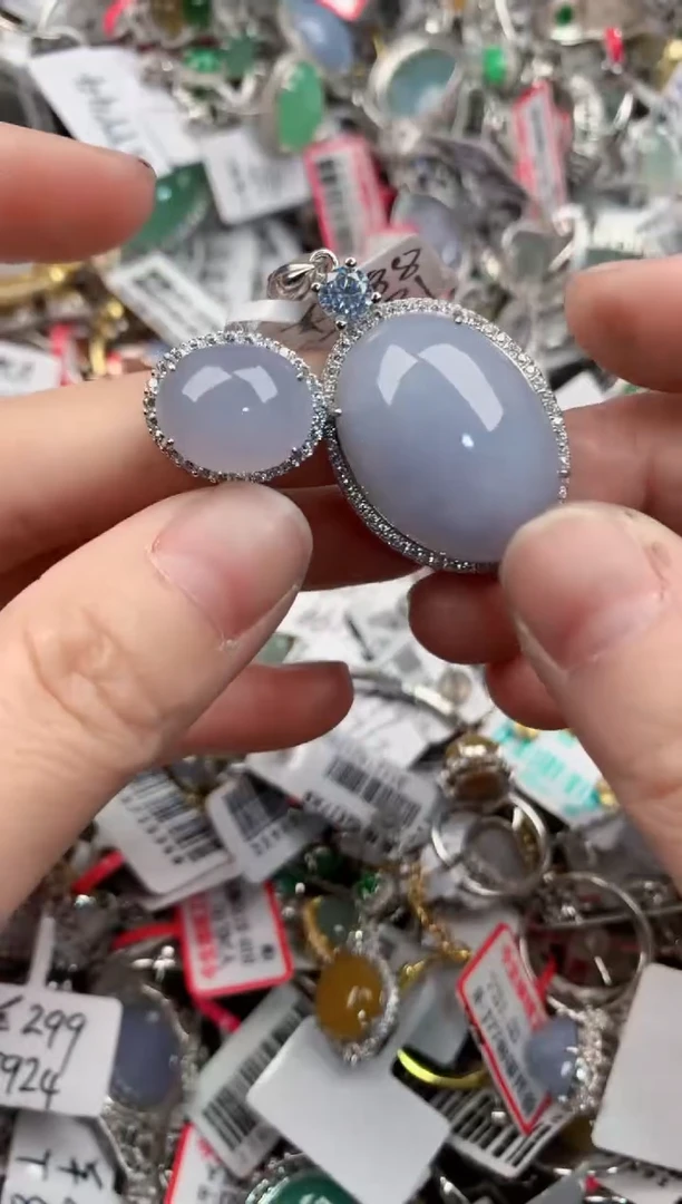 银S925镶嵌戒指翡翠16-16-16     7