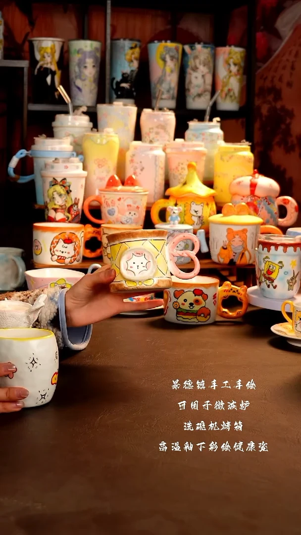 景德镇设计款手工手绘杯杯