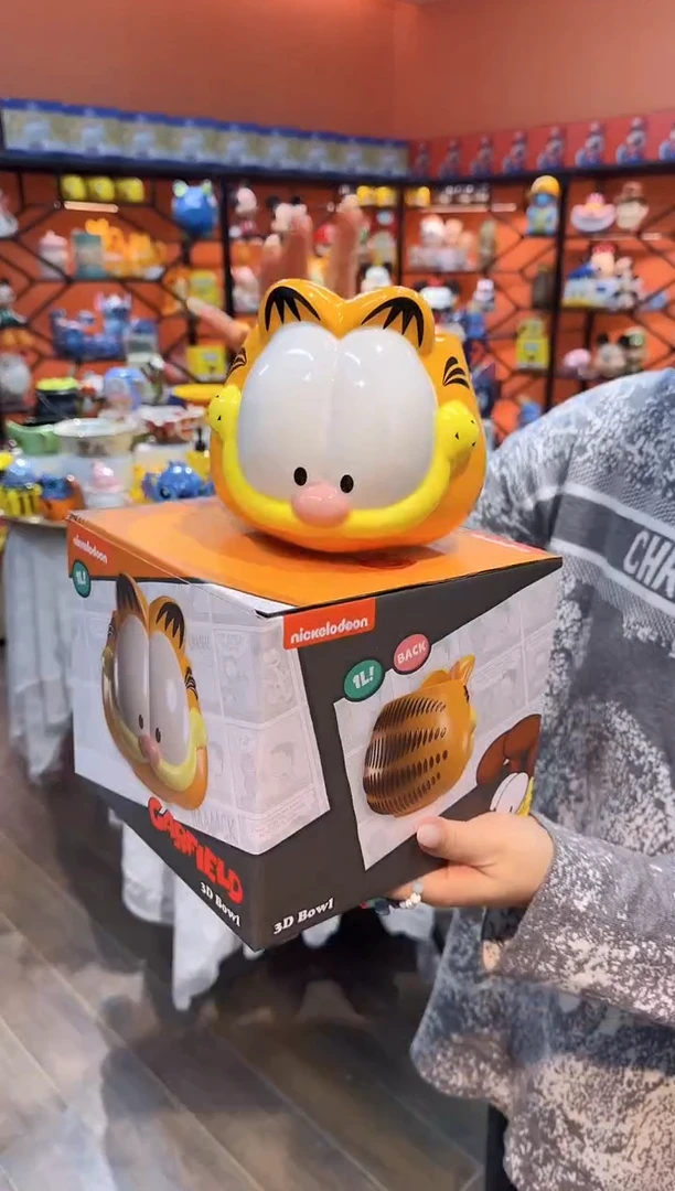 瓷片@@加菲猫陶瓷零食碗