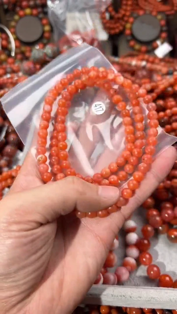 南红玛瑙手串未镶嵌6+