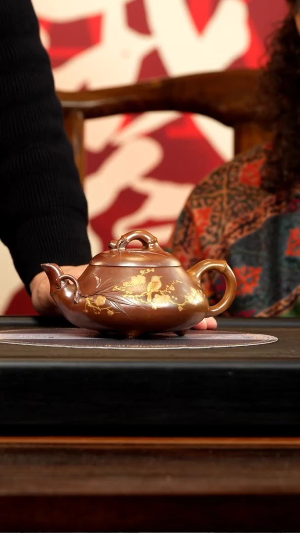 【闪购商品】紫砂茶壶YJY 红金砂 汉棠
