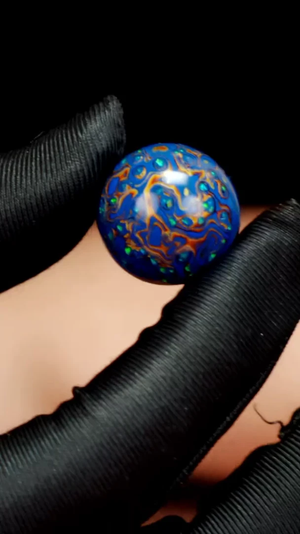 疯子大漆蓝金满欧20mm
