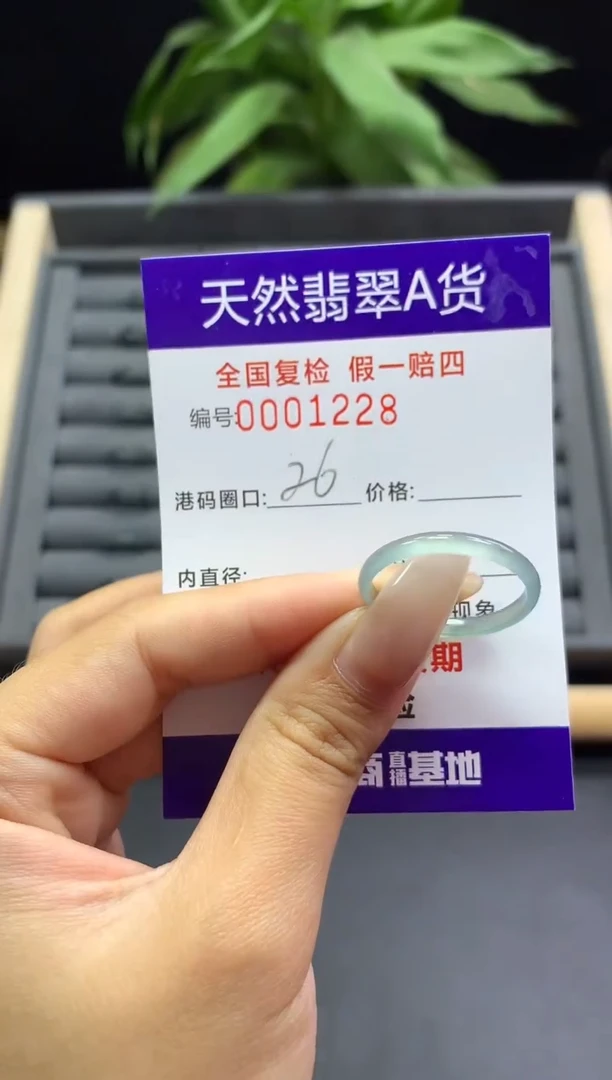 未镶嵌戒指翡翠天然  1228