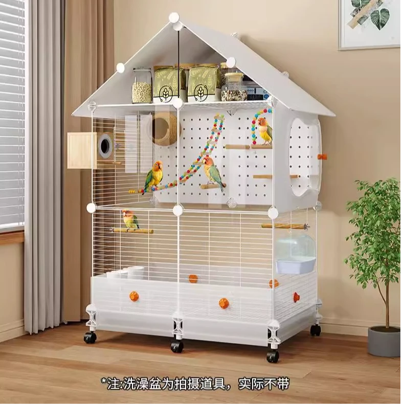 鸟笼鹦鹉笼子家用大号虎皮玄凤饲养专用新型防溅画眉牡丹豪华别墅