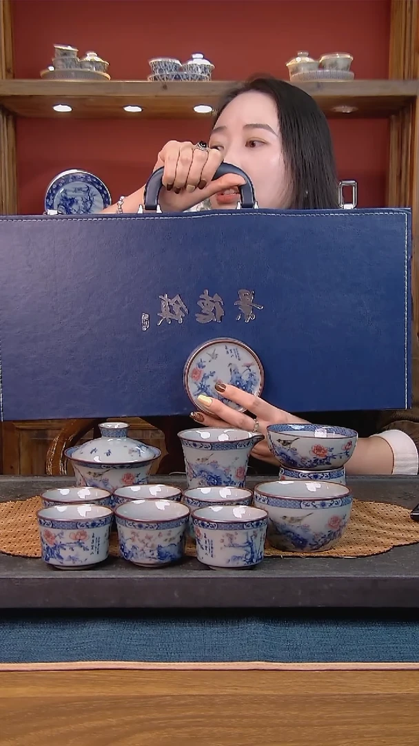 礼盒款11件套 老陶泥开片纹陶瓷茶具