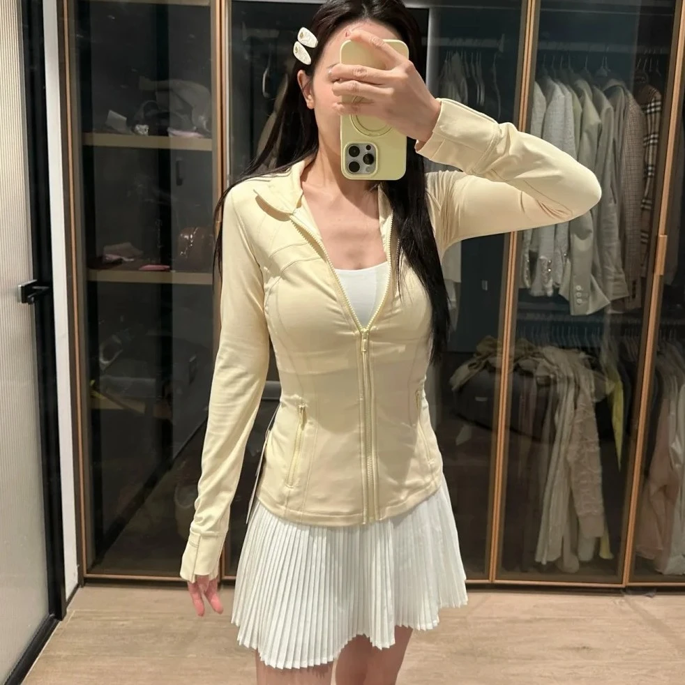 立领 长袖长款休闲修身健身瑜伽服