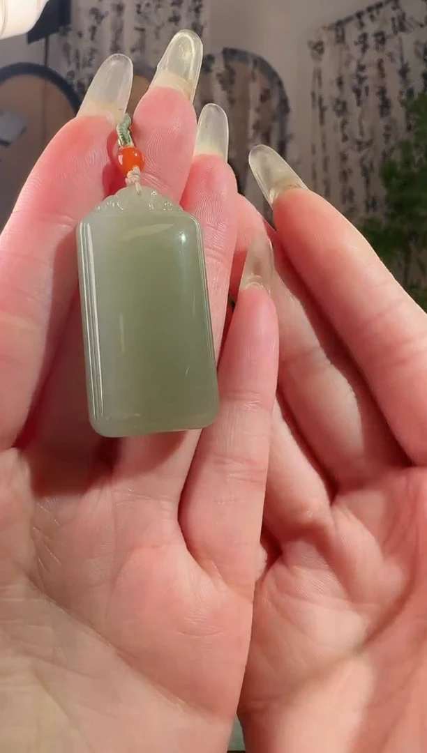 颈饰未镶嵌和田玉421祥云无事牌