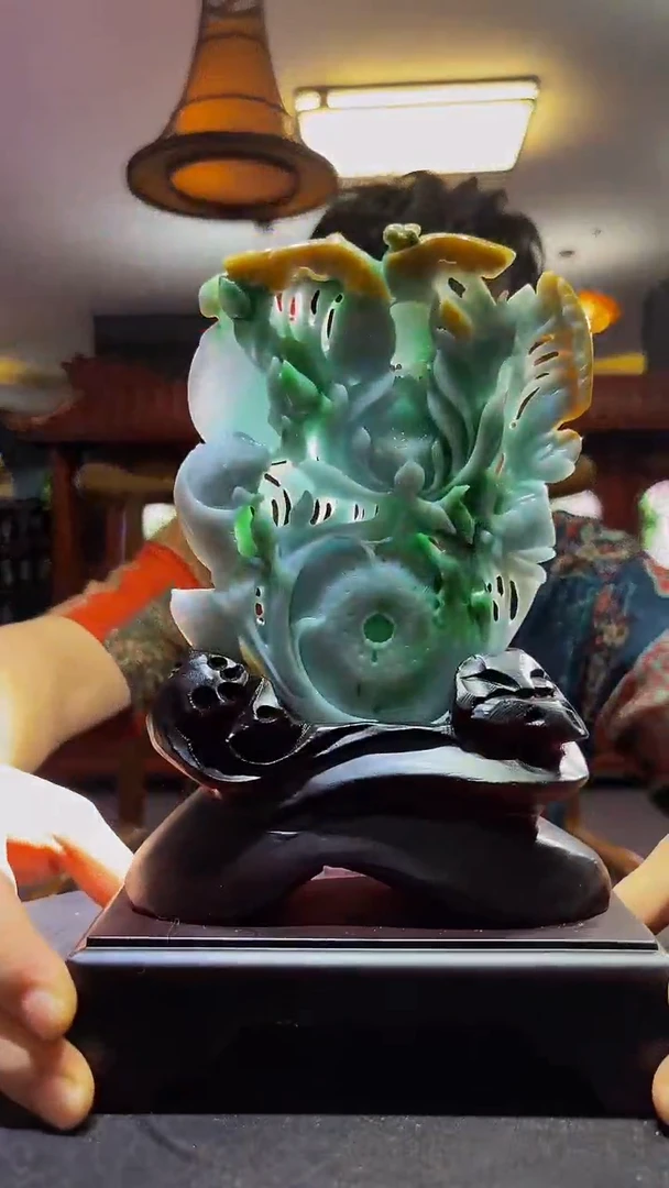 定制翡翠未镶嵌08/0607/Y/发其一件/花