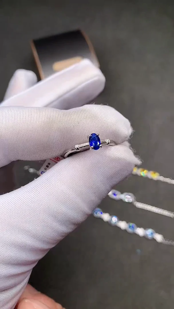 【闪购商品】蓝宝石戒指银S925镶嵌...........