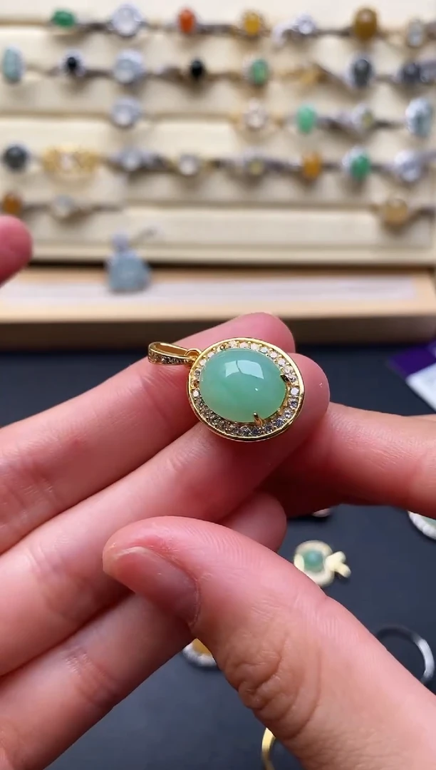 银S925镶嵌戒指翡翠55555555+9