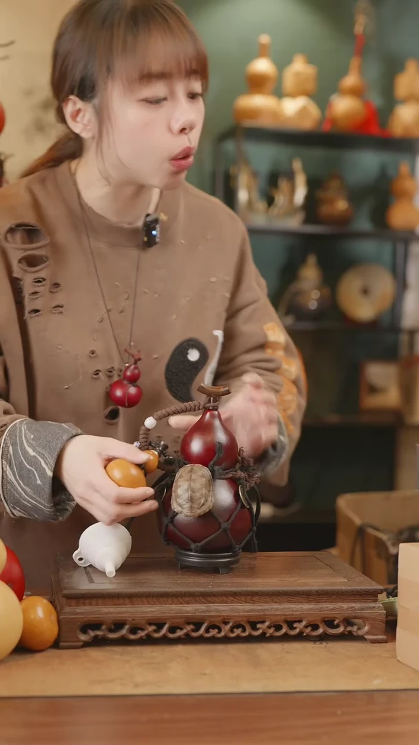 【闪购商品】111号精品天然大漆工艺防渗内胆酒葫芦~