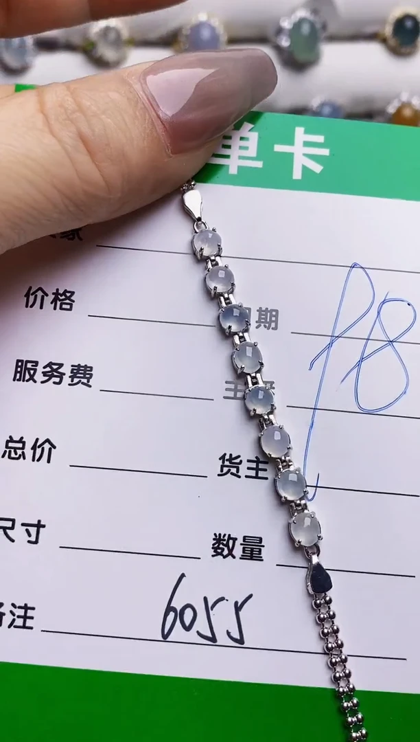 银S925镶嵌戒指翡翠6055