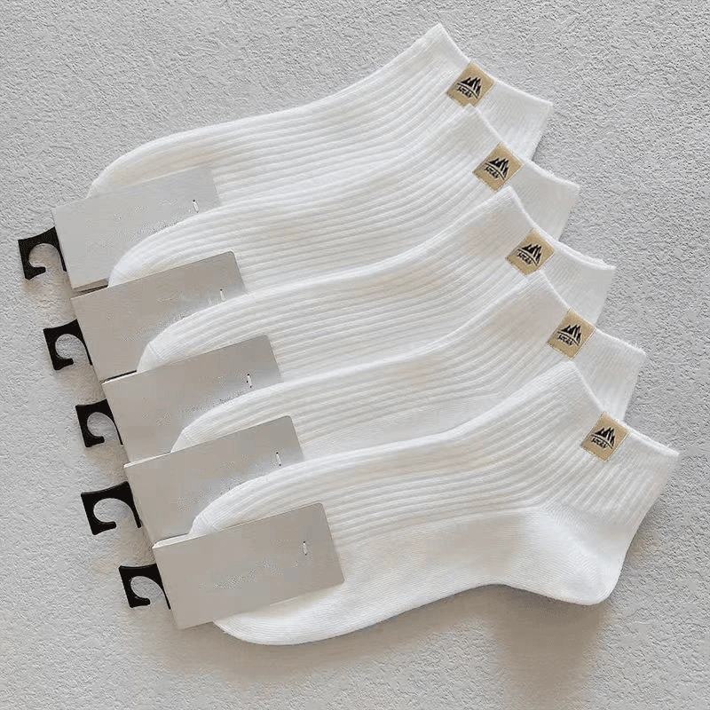 短袜子男款百搭薄款短筒运动袜透气吸汗ins潮流短袜春夏秋纯色新
