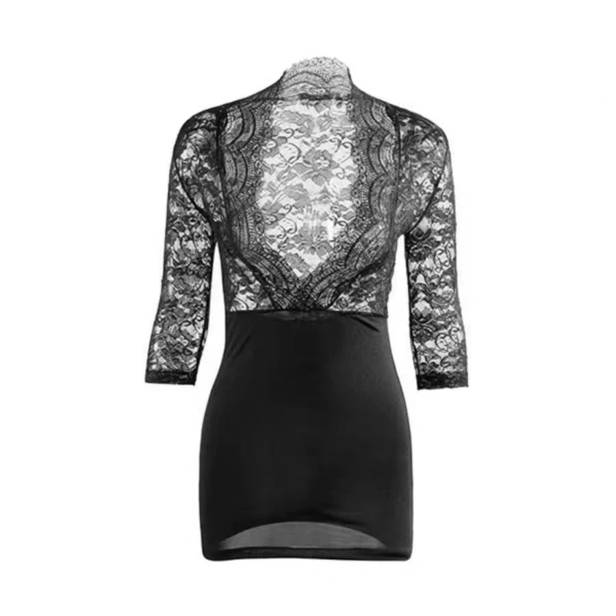 80-180斤御姐风性感纯欲超短包臀裙修身蕾丝睡裙睡衣大码家居服