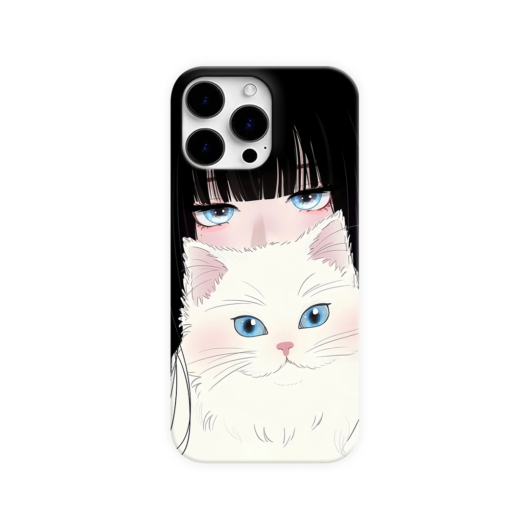 白猫与少女适用于苹果17promax华为mate荣耀vivo小米oppo一加少女